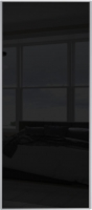 Spacepro Sliding Wardrobe Door Silver Framed Single Panel Bl