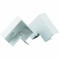 Wickes  Wickes Mini Trunking Flat Angle - White 16 x 16mm Pack of 2