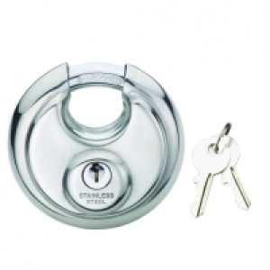 Wickes  Wickes Disc Padlock Stainless - Steel 70mm