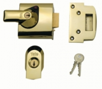 Yale P-BS1-BLX-PB-60 British Standard Nightlatch Lock - Bras