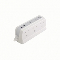 Wickes  Masterplug 6 Socket Back To Back Extension Lead With USB - W