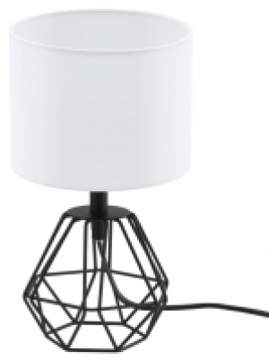 Wickes  Eglo Carlton 2 Table Lamp - Black & Whiite