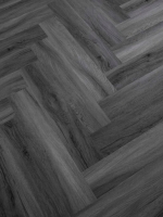 Wickes  Novocore Herringbone Slate Grey Luxury Vinyl Flooring with B
