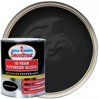 Wickes  Sandtex 10 Year Exterior Gloss Paint - Charcoal Black - 750m