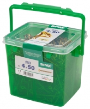 Spax Pz Countersunk Yellox Screws Bulk Tub - 4x50mm Pack Of