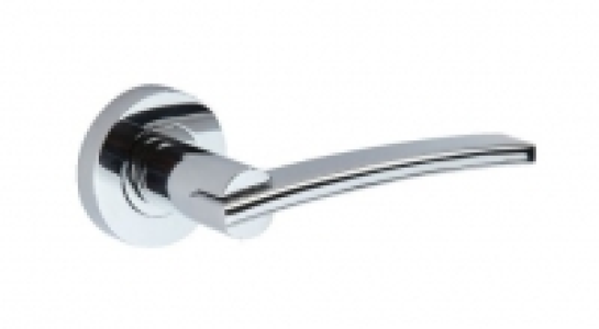 Wickes  Wickes Kiki Round Rose Door Handle - Polished Chrome 1 Pair