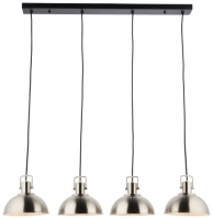 Wickes  Saxby Kella Four Light LED Bar Pendant - Satin Nickel & Matt