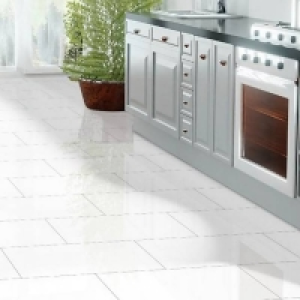 Falquon Flooring High Gloss 4V Tile 8mm White Laminate Floor £97.13