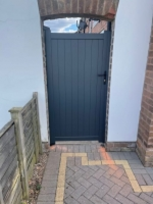 Wickes  Readymade Anthracite Grey Aluminium Vertical Pedestrian Gate