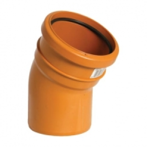 FloPlast 110mm Underground Drainage Bend Socket/Spigot 30° -