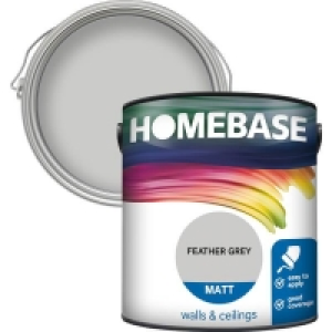 Homebase Matt Paint - Feather Grey 2.5L £15.00