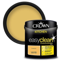 Homebase Interior Crown Easyclean Kitchen Paint Mustard Jar 2.5L