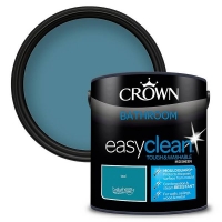 Homebase Interior Crown Easyclean Bathroom Paint Teal 2.5L