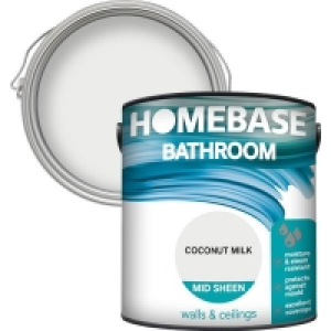 Homebase Paint Homebase Bathroom Mid Sheen Paint - Coconut Milk 2.5L
