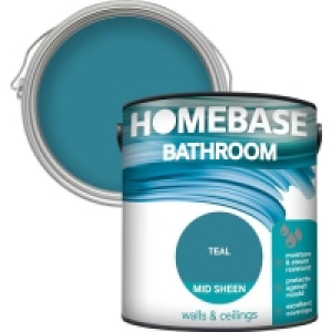 Homebase Paint Homebase Bathroom Mid Sheen Paint - Teal 2.5L