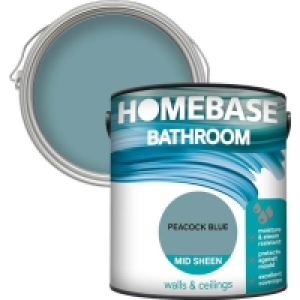 Homebase Paint Homebase Bathroom Mid Sheen Paint - Peacock Blue 2.5L