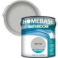 Homebase Homebase Paint Homebase Bathroom Mid Sheen Paint - Grey Fox 2.5L
