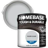 Homebase Homebase Paint Homebase Tough & Durable Matt Paint - Silver Cloud 2.5L
