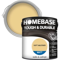 Homebase Homebase Paint Homebase Tough & Durable Matt Paint - Smoked Mustard 2.5L