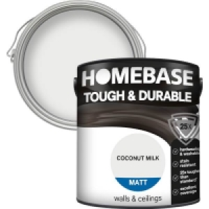 Homebase Paint Homebase Tough & Durable Matt Paint - Coconut Milk 2.5L
