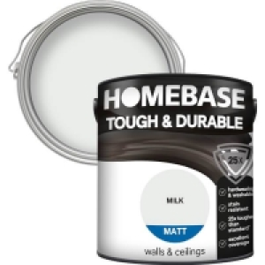 Homebase Paint Homebase Tough & Durable Matt Paint - Milk 2.5L
