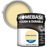 Homebase Homebase Paint Homebase Tough & Durable Matt Paint - Lemon Souffle 2.5L