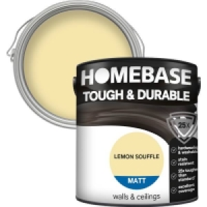 Homebase Paint Homebase Tough & Durable Matt Paint - Lemon Souffle 2.5L