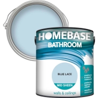 Homebase Homebase Paint Homebase Bathroom Mid Sheen Paint - Blue Lace 2.5L