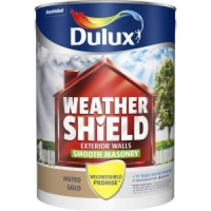 Homebase Weathershield Dulux Weathershield Masonry Paint - Muted Gold - 5L