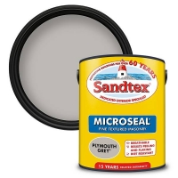 Homebase Sandtex Sandtex Textured Masonry Paint - Plymouth Grey - 5L