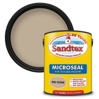 Homebase Sandtex Sandtex Textured Masonry Paint - Mid Stone - 5L