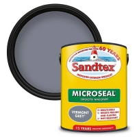 Homebase Sandtex Sandtex Ultra Smooth Masonry Paint - Vermont Grey - 5L
