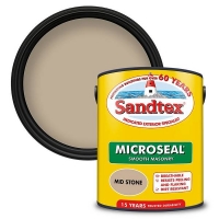 Homebase Sandtex Sandtex Ultra Smooth Masonry Paint - Mid Stone - 5L
