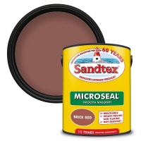 Homebase Sandtex Sandtex Ultra Smooth Masonry Paint - Brick Red - 5L