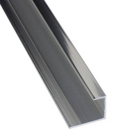 Homebase Aluminium Wetwall End Cap - Polished Silver