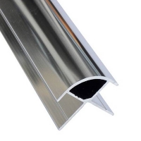 Homebase Aluminium Wetwall External Corner - Polished Silver