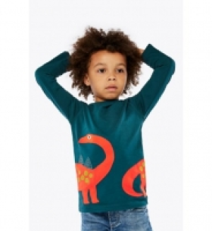 Boots  Boys Teal Dino Long Sleeve Top