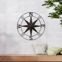 HomeBargains  Jardin: Metal Wall Art - Compass
