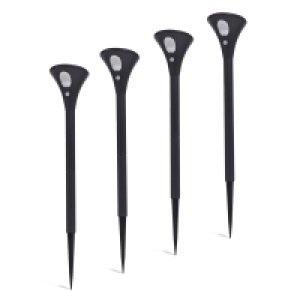 HomeBargains  Firefly: Set of 4 PIR Motion Sensor Solar Stake Lights