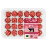 Waitrose  Waitrose AA Beef Meatballs 24s
