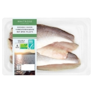 Waitrose 4 Mediterranean Sea Bass Fillets £6.75