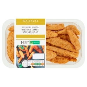 Waitrose Breaded Lemon Sole Goujons £4.95