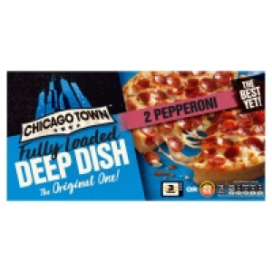 Chicago Town Fully Loaded Deep Dish Pepperoni Pizzas 2 x 155 &pound;1.75