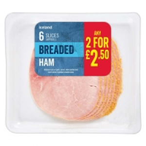 Iceland 6 Slices (approx.) Breaded Ham 100g £2.00