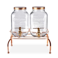 RobertDyas  Benross Double Glass Drinks Dispenser - Copper