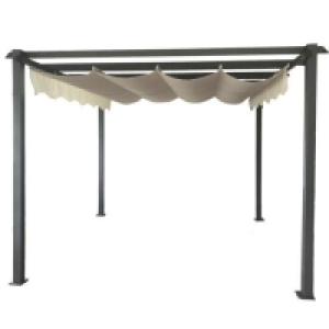 Monaco Metal Gazebo Pergola and Slide Away Sun Shade &pound;499.99