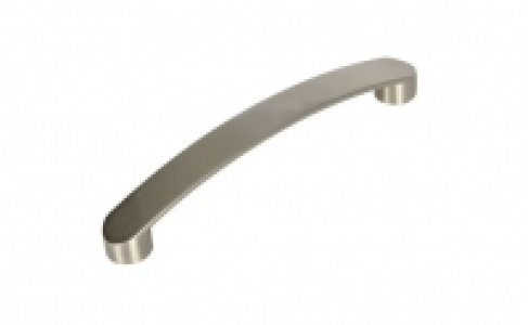 Wickes  Wickes Curved Pull Door Handle - Brushed Nickel 144mm Pack o