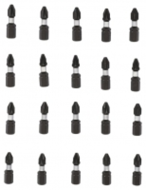 Wickes Screwdriver Bits PZ2 - 25mm - Pack of 20