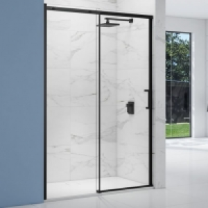 Wickes  Nexa By Merlyn 8mm Black Frameless Sliding Door Only - 2000 