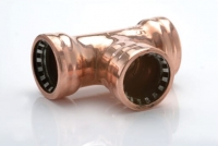 Wickes  Primaflow Copper Pushfit Equal Tee - 22mm